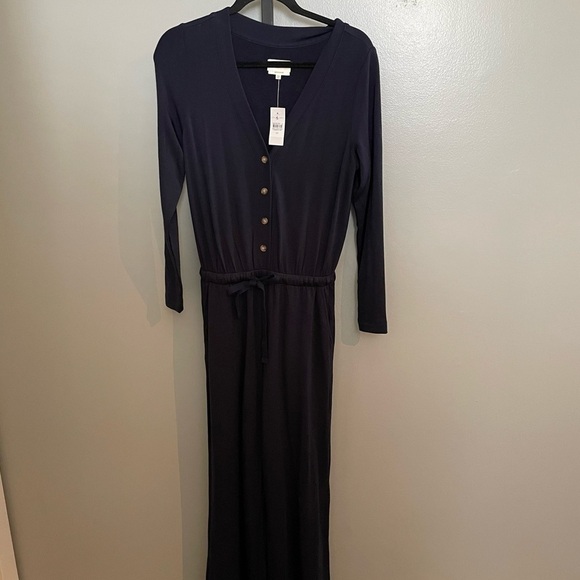 NWT Lou & Grey Signaturesoft Henley Jumpsuit Size XS - Picture 5 of 9